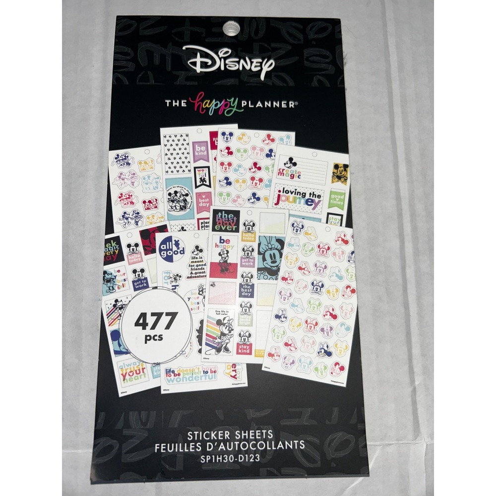 Disney The Happy Planner Mickey Minnie Mouse Sticker Book 30 Sheets SP1H30-D123